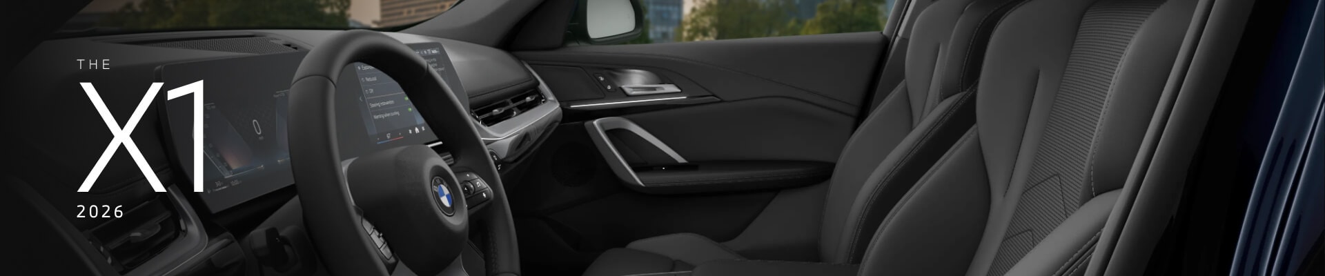 An interior view of a 2026 BMW X1 xDrive