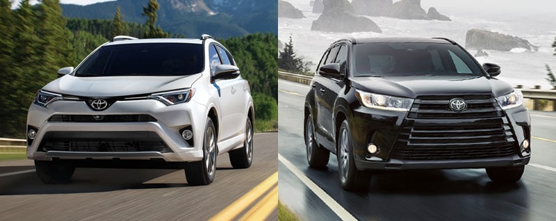 2018 Toyota RAV4 vs 2018 Toyota Highlander