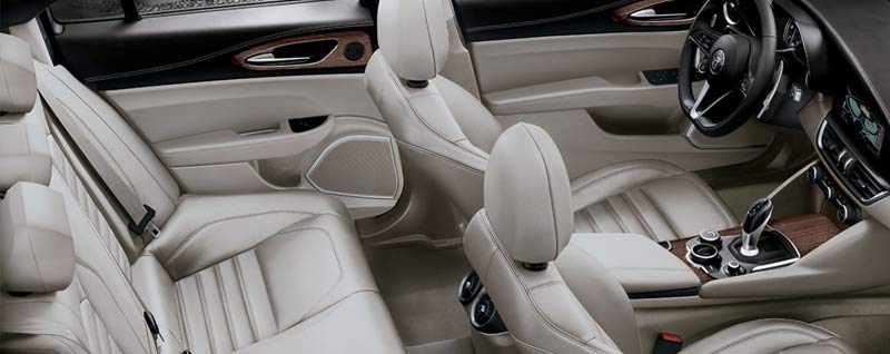 Interior of a 2018 Alfa Romeo Giulia