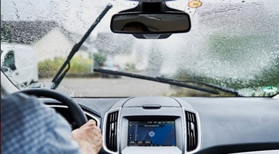 Windshield
Wipers Clearing Rain