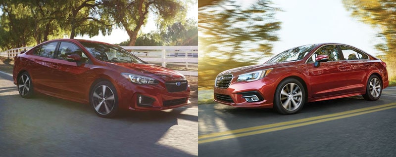2018 Subaru Impreza vs 2018 Subaru Legacy