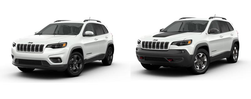 2019 Jeep  Cherokee Altitude 4X4 vs 2019 Jeep Cherokee TrailHawk 4X4