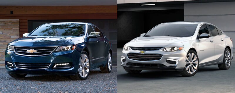 2018 Chevrolet Impala vs 2018 Chevrolet Malibu