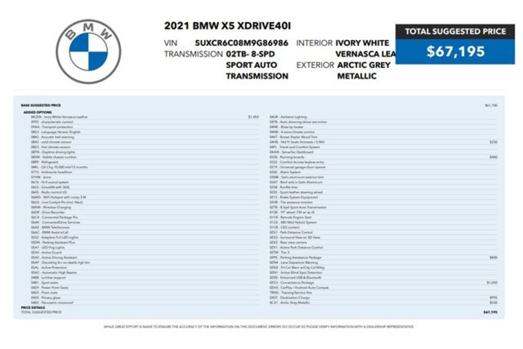 Used 2021 BMW X5 xDrive40i SUV