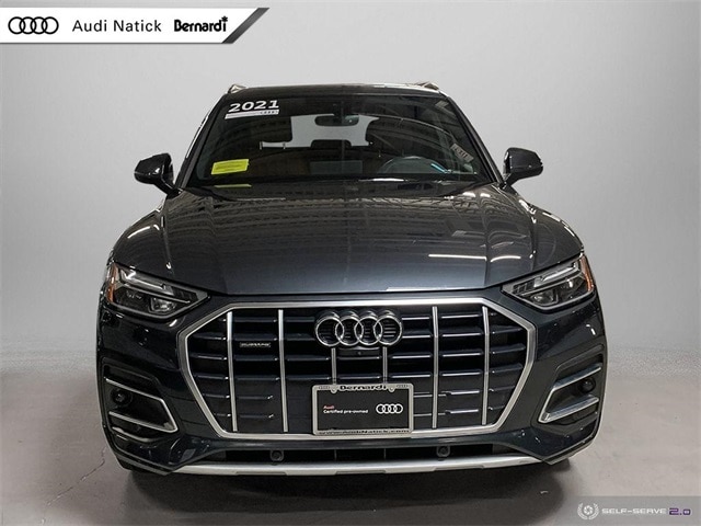 Certified 2021 Audi Q5 Premium Plus with VIN WA1BAAFY6M2063651 for sale in Natick, MA