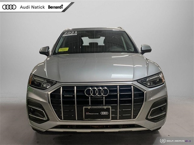 Certified 2021 Audi Q5 Premium Plus with VIN WA1BAAFY7M2063514 for sale in Natick, MA