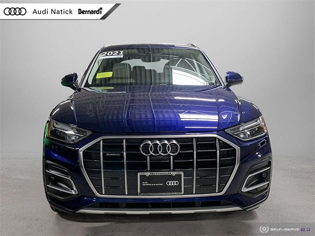 Certified 2021 Audi Q5 Premium Plus with VIN WA1BAAFY9M2133580 for sale in Natick, MA