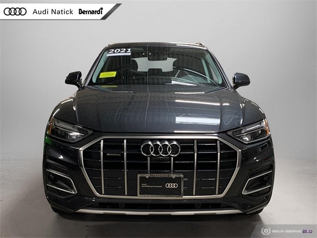 Certified 2021 Audi Q5 Premium Plus with VIN WA1BAAFY0M2113542 for sale in Natick, MA