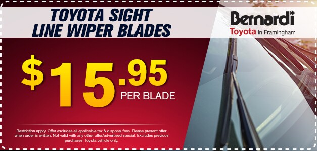 Toyota Sight Line Wiper Blades $15.95 Per Blade