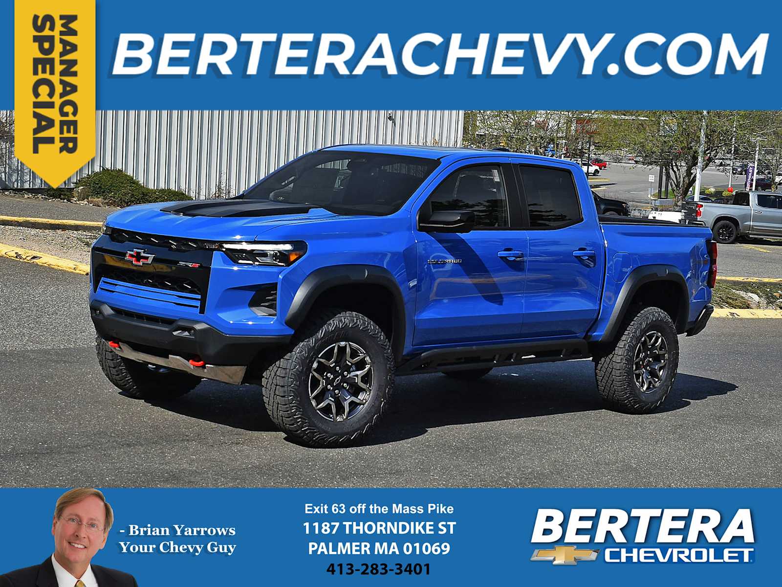 Reef Blue Metallic 2026 Chevrolet Colorado ZR2 Crew Cab 4WD Pickup Truck Four-Wheel Drive Automatic