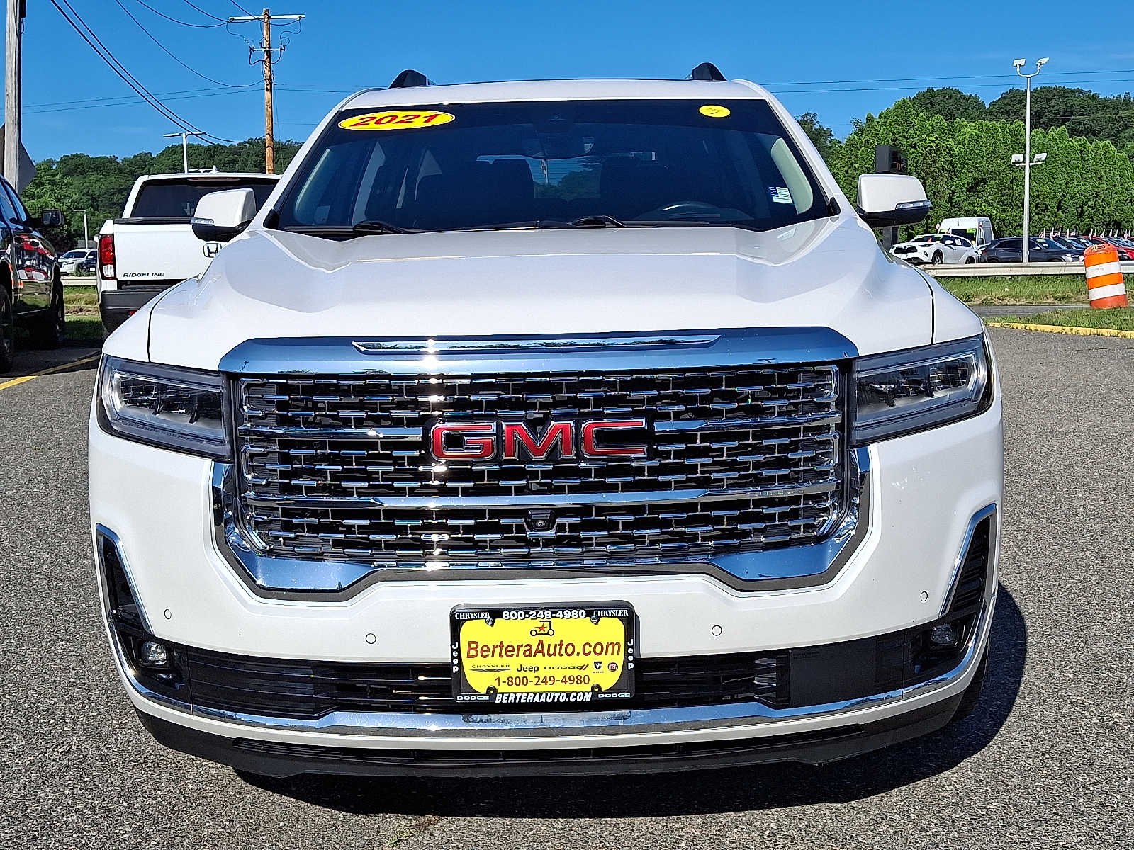 Used 2021 GMC Acadia Denali with VIN 1GKKNXLSXMZ202169 for sale in West Springfield, MA