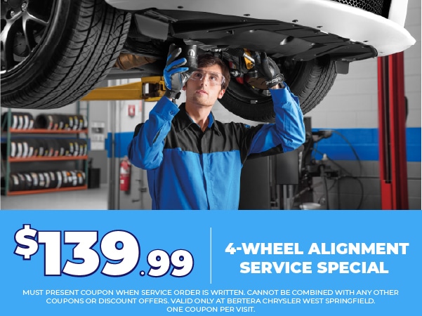 $139.99 off 4-wheel alignment service special