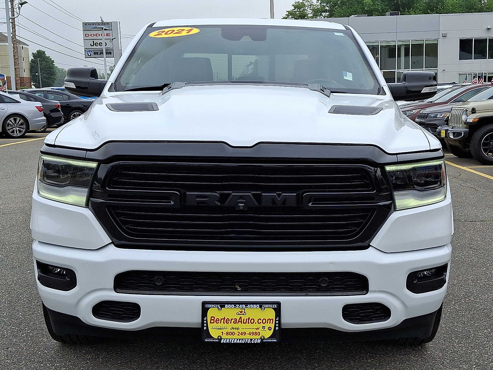 Used 2021 RAM Ram 1500 Pickup Laramie with VIN 1C6SRFJT0MN622348 for sale in West Springfield, MA