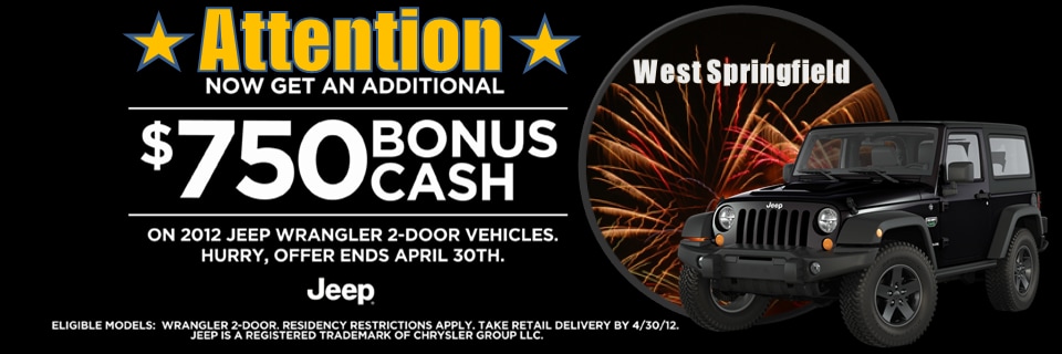 Jeep Offers 750 Dollar Rebate On Wranglers In West Springfield The 