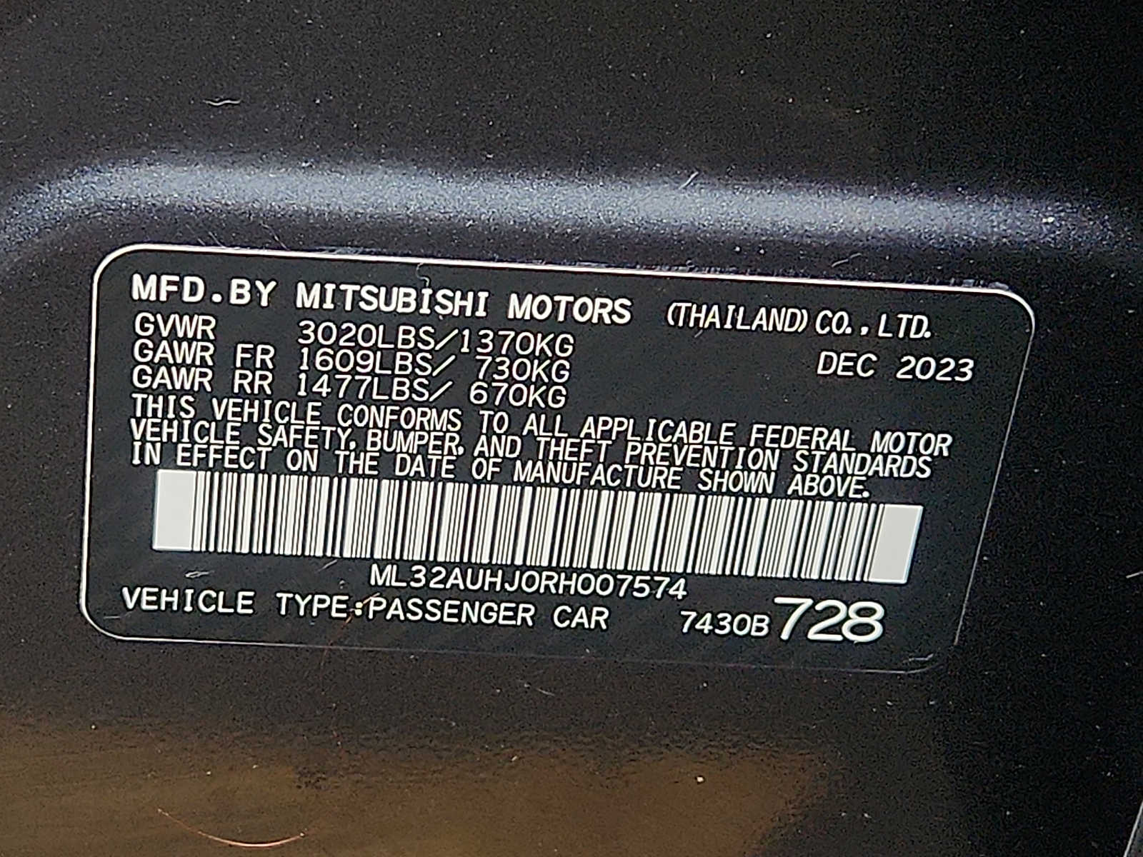 Used 2024 Mitsubishi Mirage For Sale at Bertera Auto Group | VIN