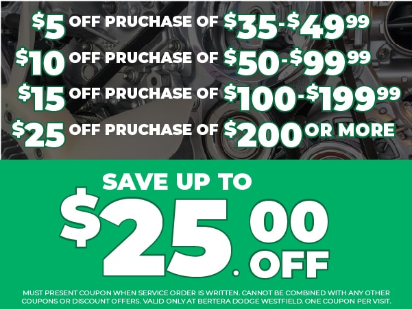 Save up to $25 on service