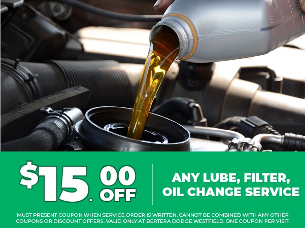$15 off any lube, filter, oil change service