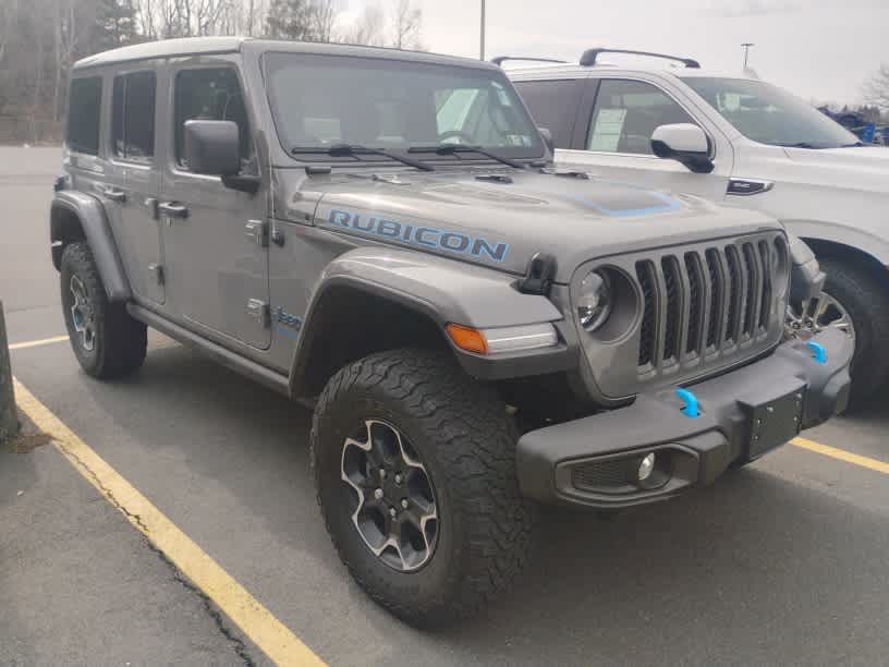 Certified 2023 Jeep Wrangler 4xe Rubicon 4XE with VIN 1C4JJXR68PW580896 for sale in Westfield, MA