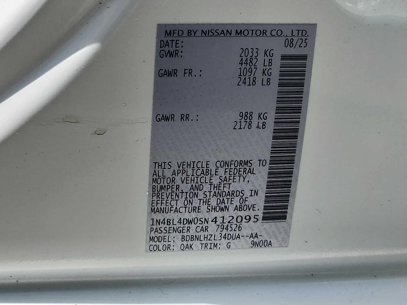 2025 Nissan Altima SV - Photo 25