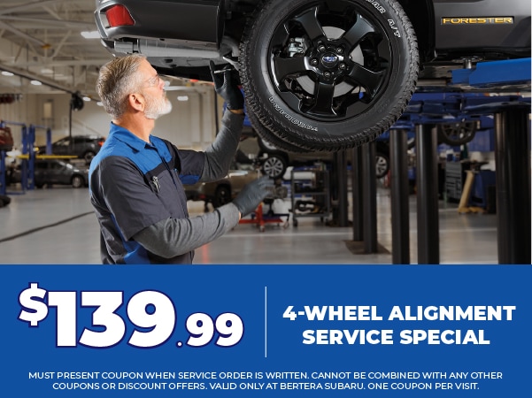 $139.99 off 4-wheel alignment service special