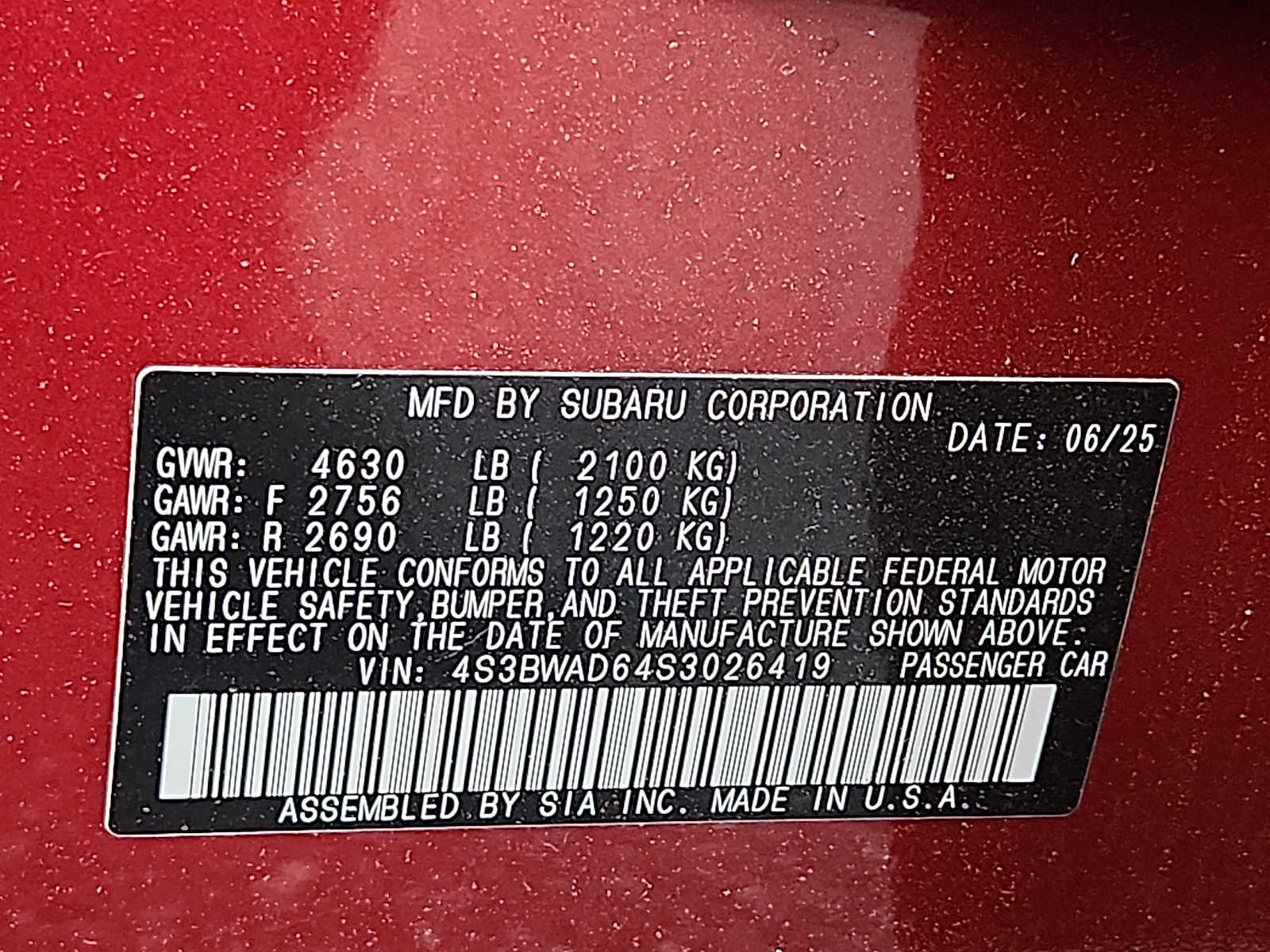 2025 Subaru Legacy Premium - Photo 26