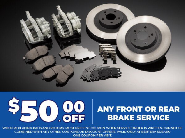 $50 off any front or rear brake service
