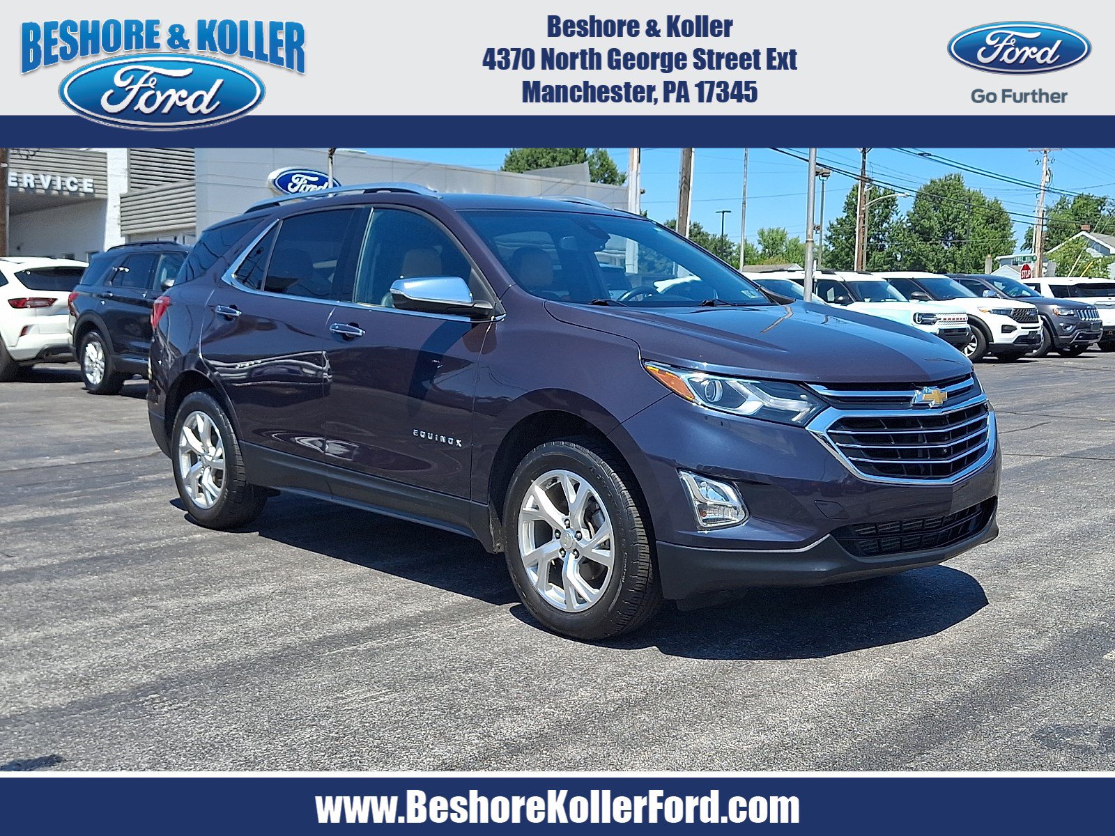 Certified 2018 Chevrolet Equinox Premier with VIN 3GNAXVEVXJS512920 for sale in Manchester, PA