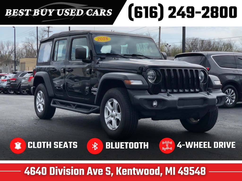 Used 2018 Jeep Wrangler Unlimited Sport 4x4 SUV