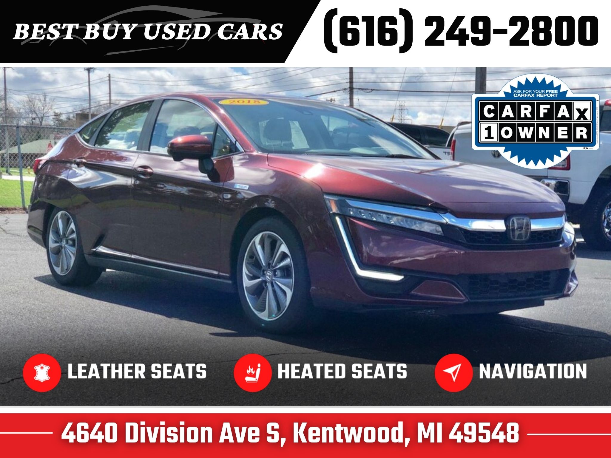 2018 Honda Clarity Hybrid Plug-In Touring FWD