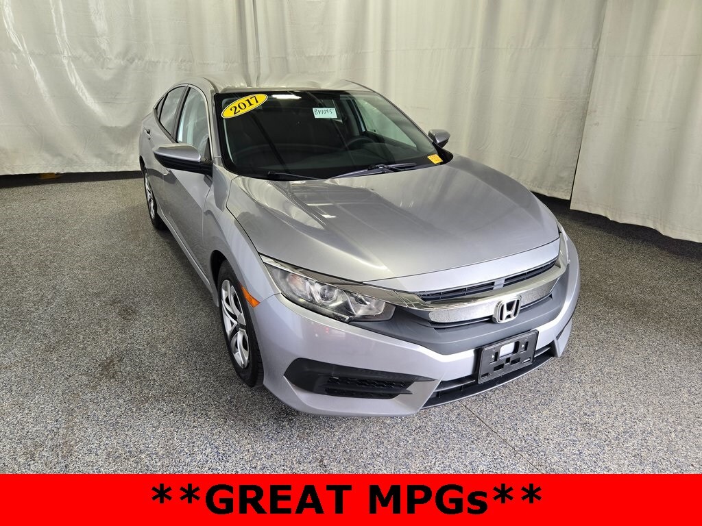 Used 2017 Honda Civic LX with VIN 19XFC2F57HE230282 for sale in Big Rapids, MI