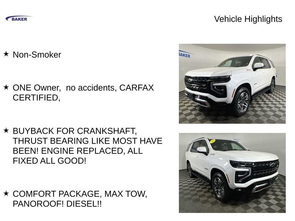 Used 2025 Chevrolet Tahoe Z71 SUV