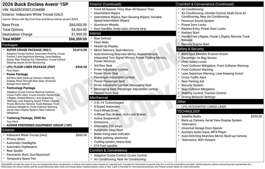 New 2026 Buick Enclave Image