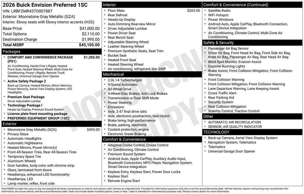 New 2026 Buick Envision Image