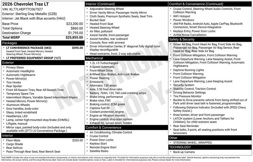 New 2026 Chevrolet Trax Image