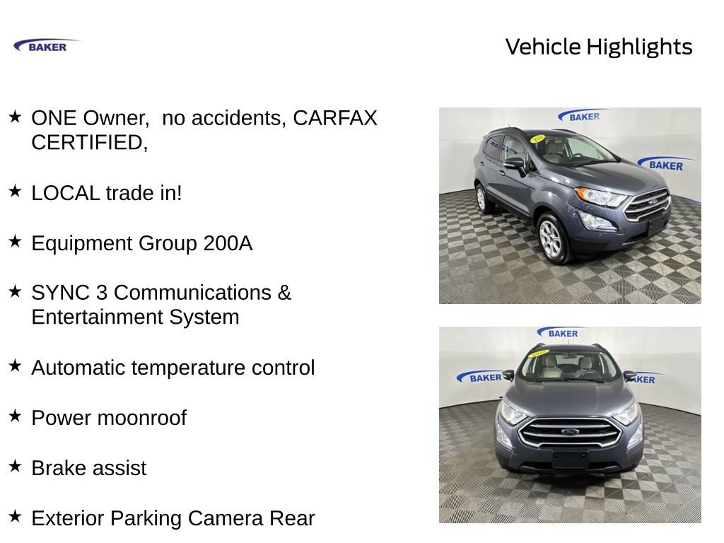 Used 2022 Ford EcoSport SE SUV