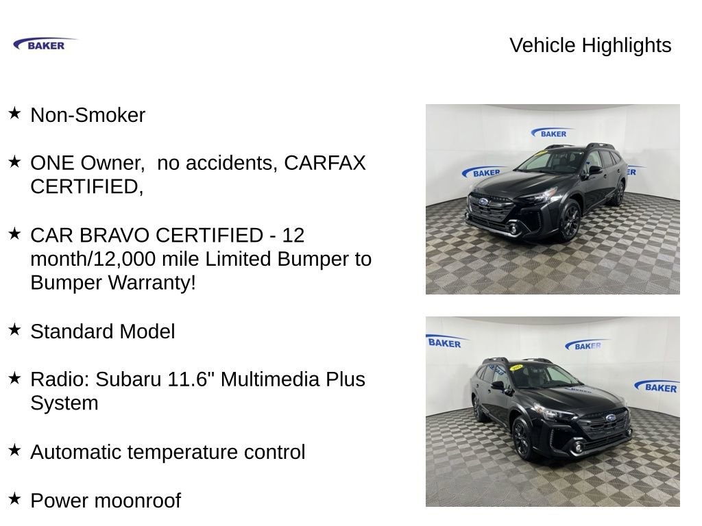 Used 2025 Subaru Outback Onyx Edition