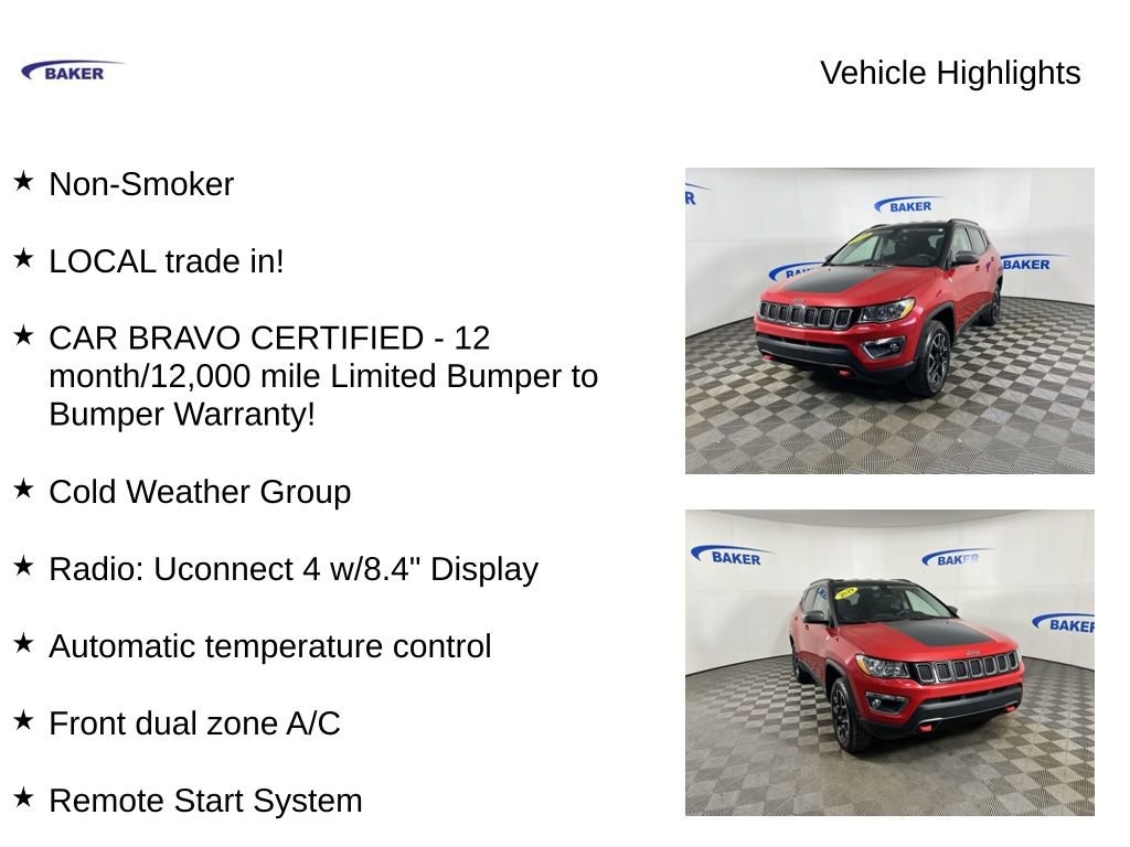 Used 2019 Jeep Compass Trailhawk 4x4 SUV