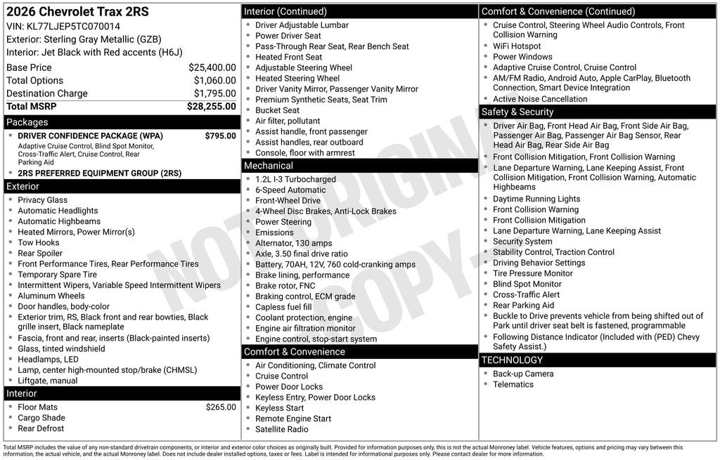 New 2026 Chevrolet Trax Image