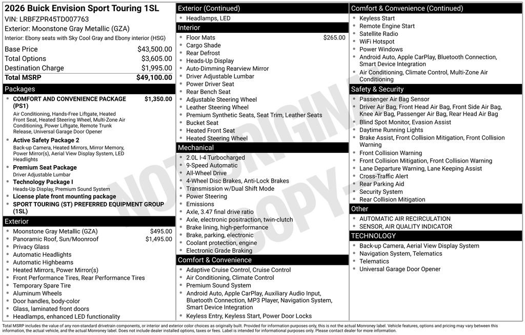 New 2026 Buick Envision Image