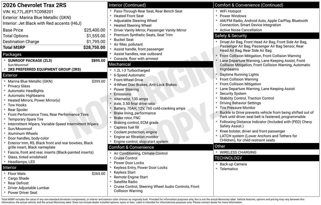 New 2026 Chevrolet Trax Image