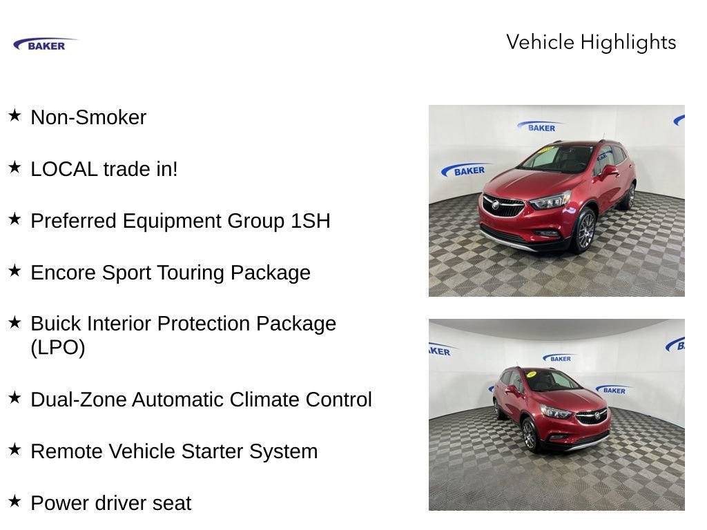 Used 2019 Buick Encore Sport Touring SUV