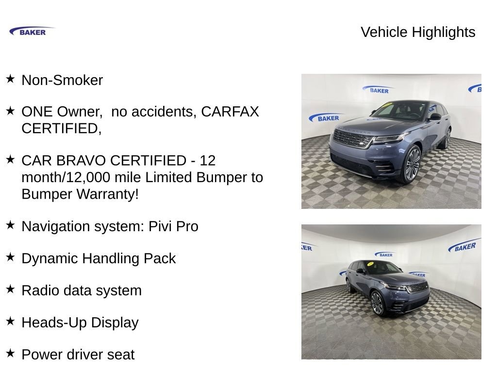 Used 2024 Land Rover Range Rover Velar P400 Dynamic HSE SUV