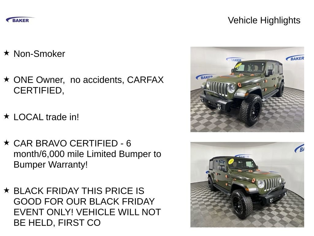 Used 2021 Jeep Wrangler Unlimited Sahara