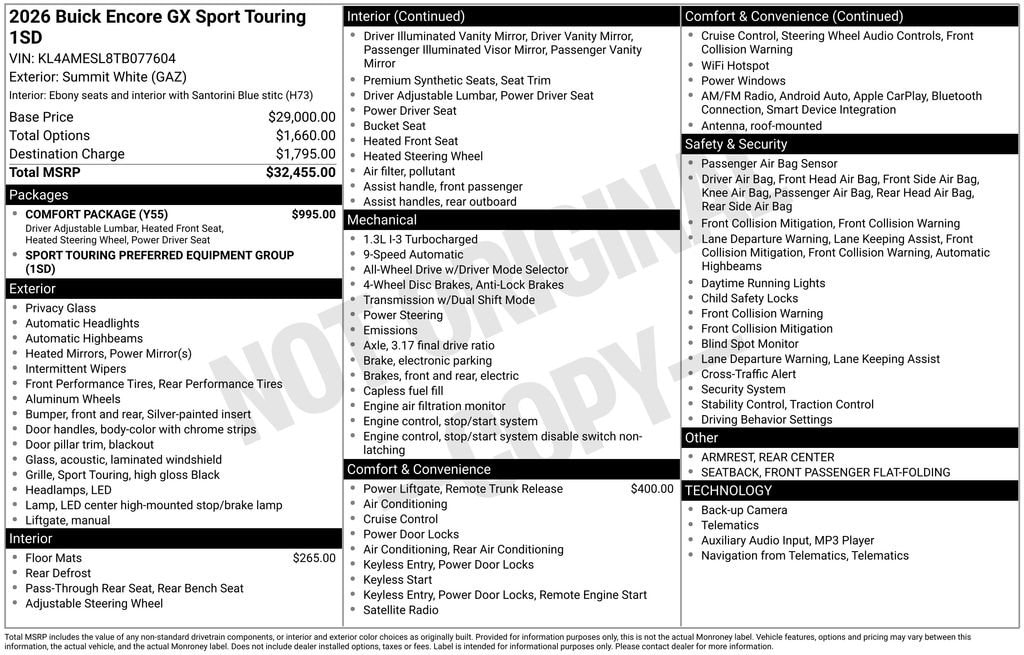 New 2026 Buick Encore GX Image