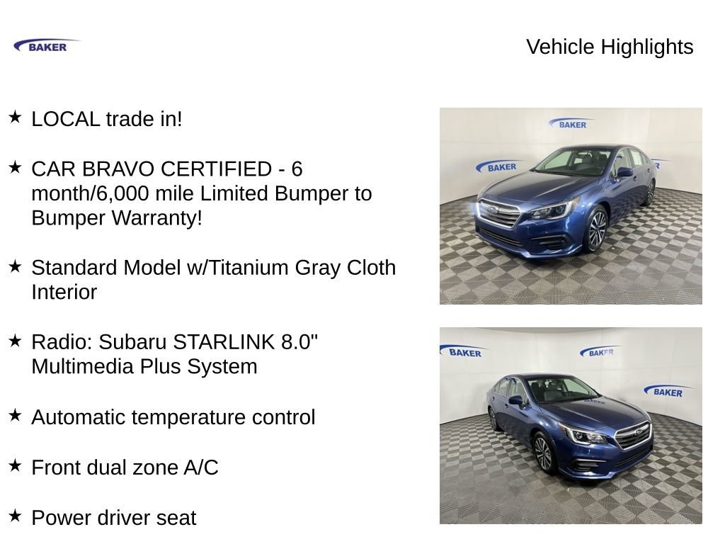 Used 2019 Subaru Legacy Premium