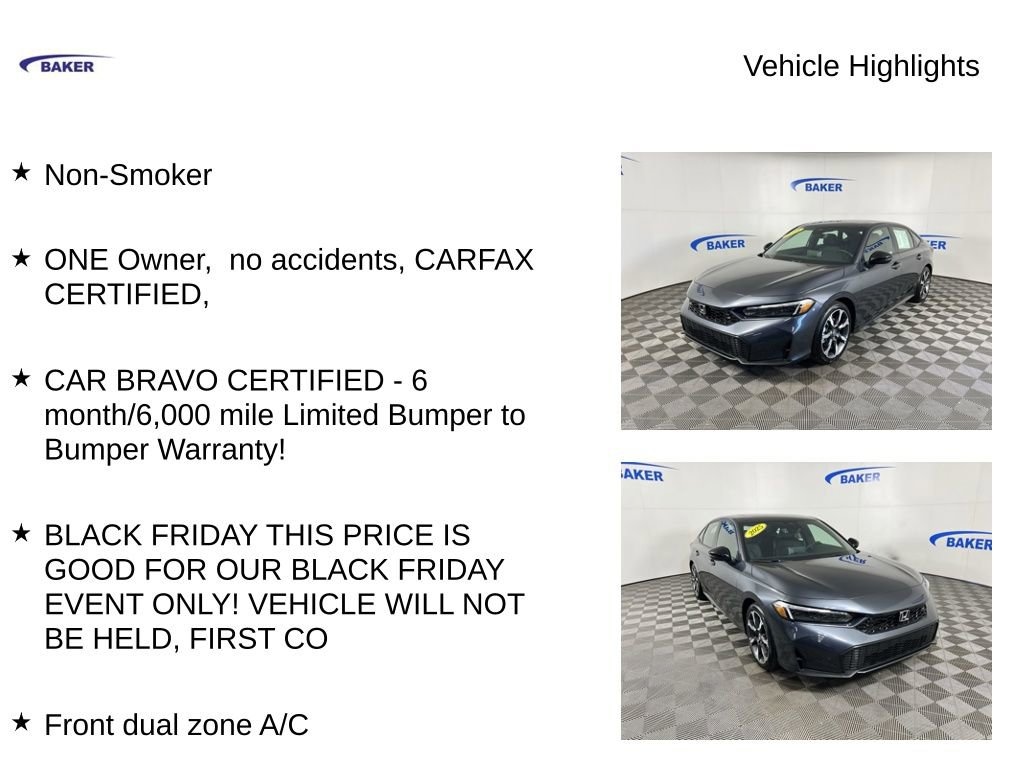 Used 2025 Honda Civic Hybrid Sport Touring Sedan