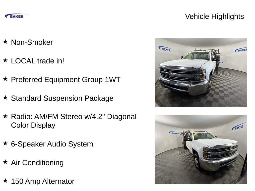 Used 2017 Chevrolet Silverado 3500 HD Chassis Cab Work Truck Chassis Cab Truck