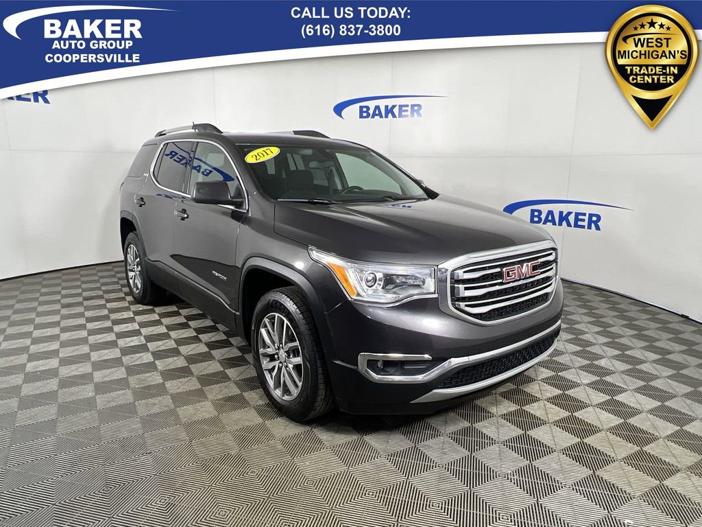 Used 2017 GMC Acadia SLE-2 with VIN 1GKKNSLS0HZ181678 for sale in Coopersville, MI