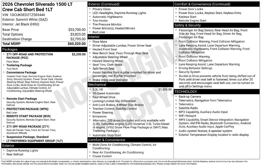 New 2026 Chevrolet Silverado 1500 LT Truck