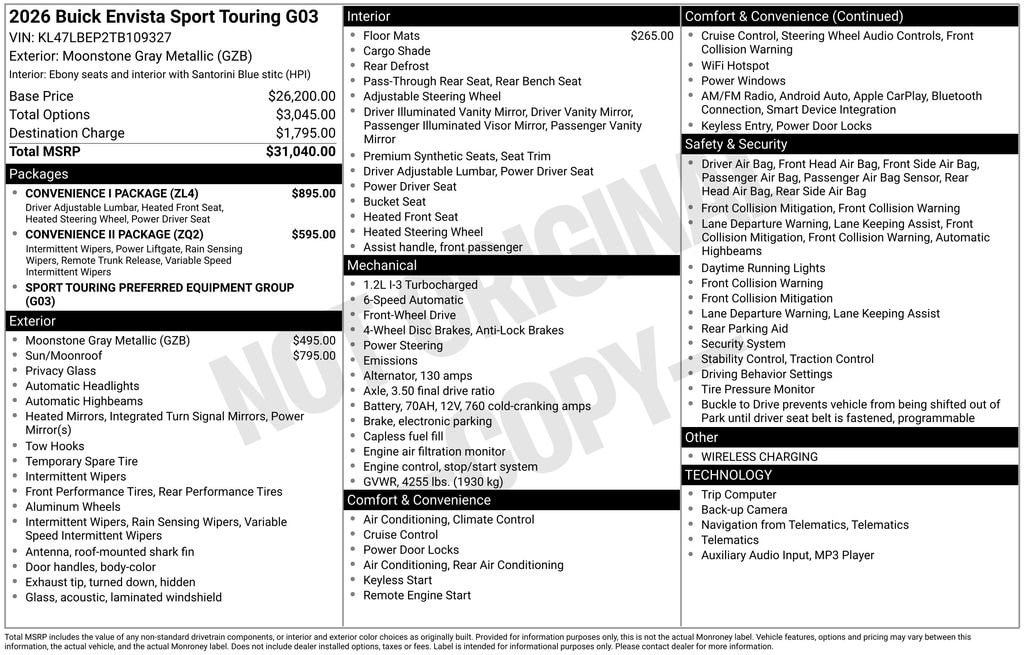 New 2026 Buick Envista Image